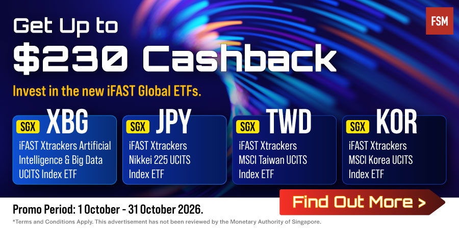 Enjoy up to S$230 cashback when subscribing to the new iFAST Xtrackers ETFs