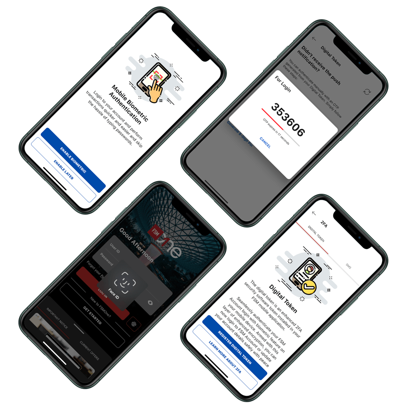 Mobile app FSM digital token